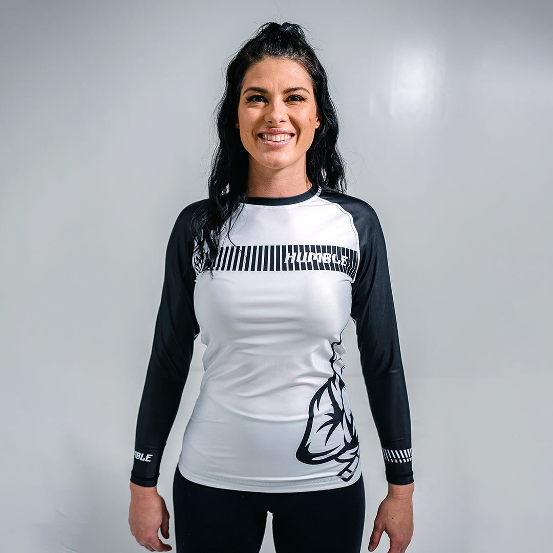 Long Sleeve White Rank Rash Guard