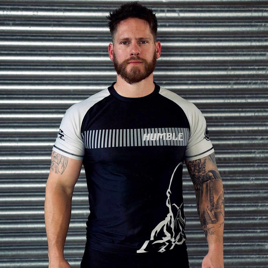 Short Sleeve White Rank Rash Guard