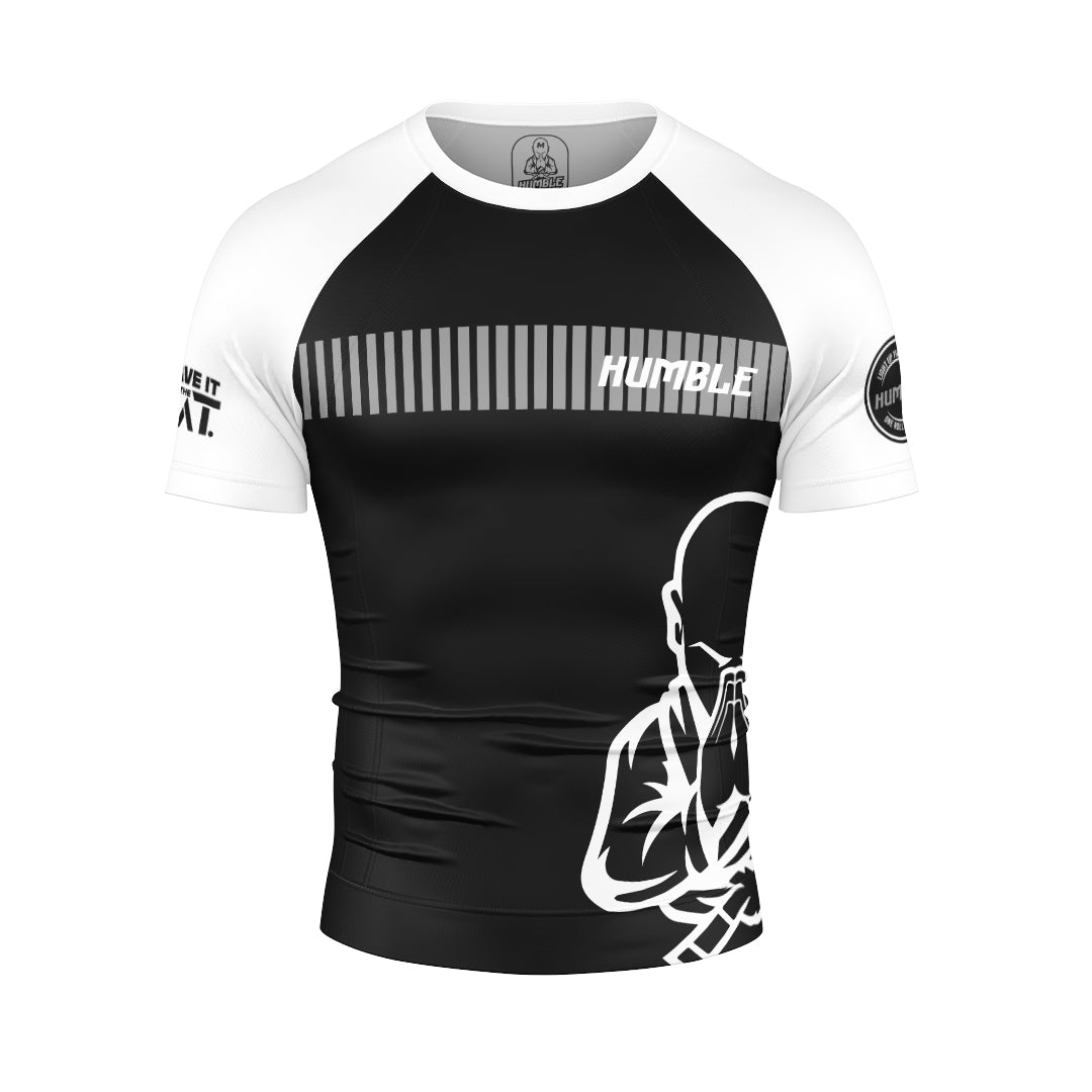 Short Sleeve White Rank Rash Guard