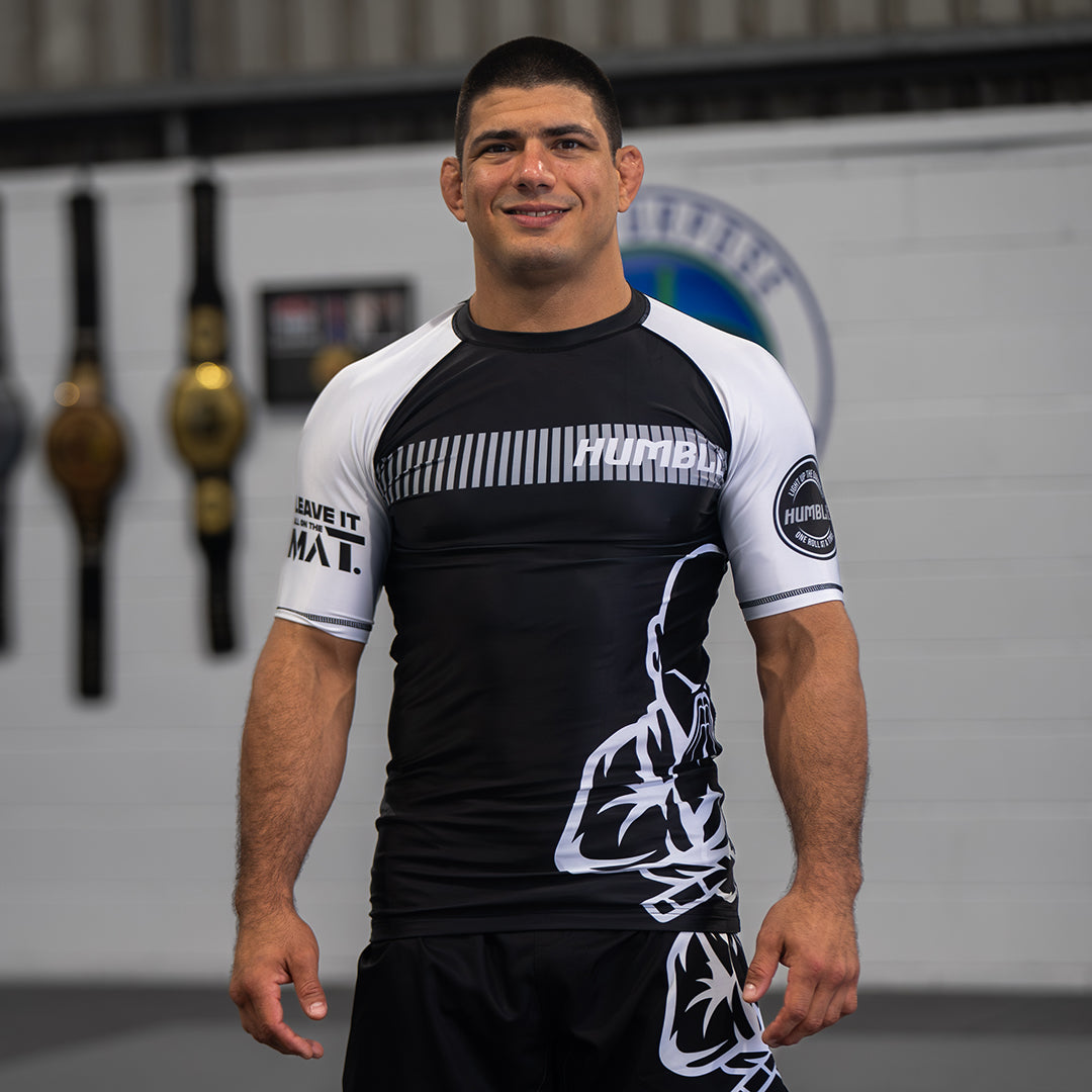 Short Sleeve White Rank Rash Guard