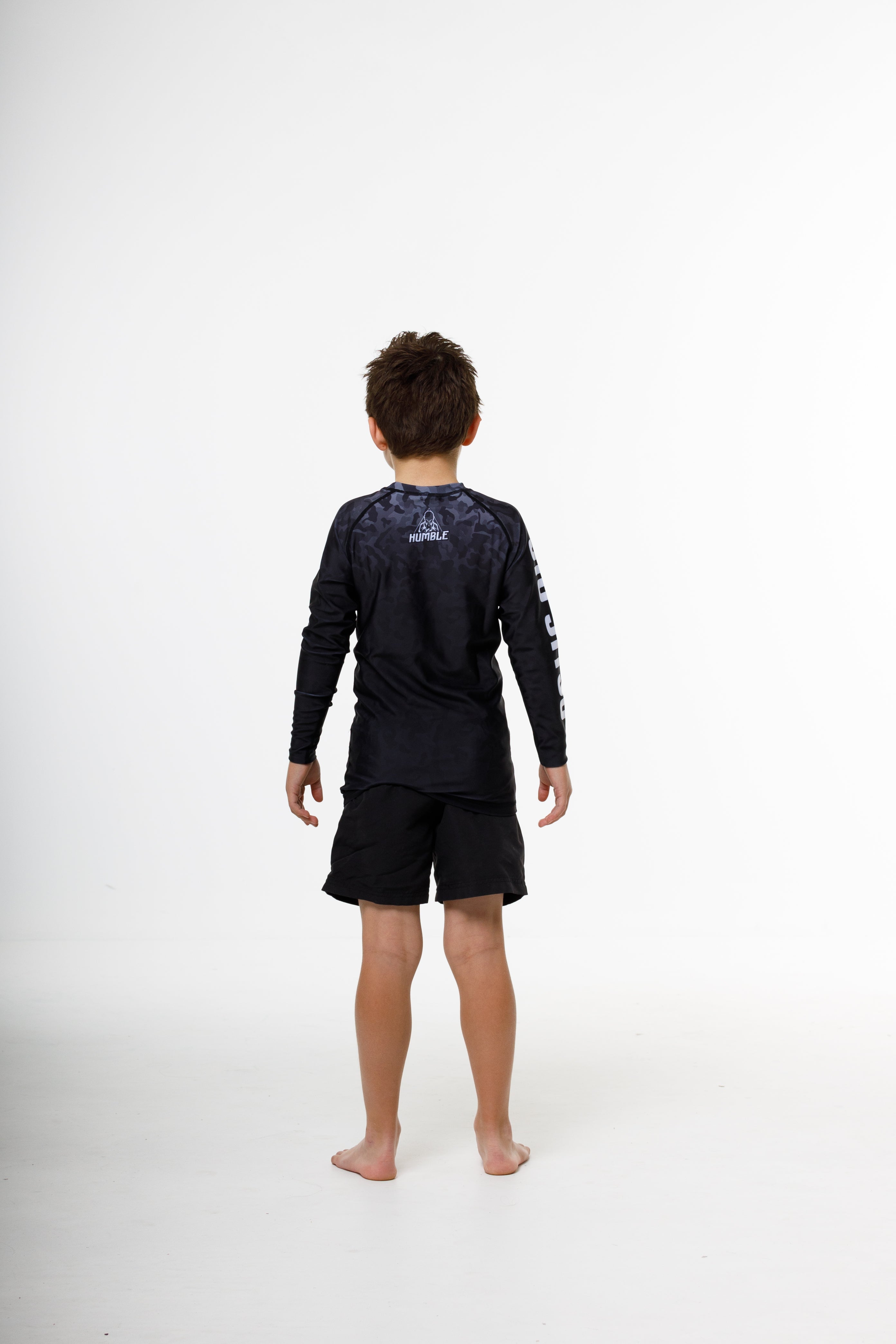 Kid's Black Camo Rash guards